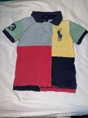 Polo by Ralph Lauren Colorblock Polo Shirt for Kids - Red/Yellow/Blue/Green